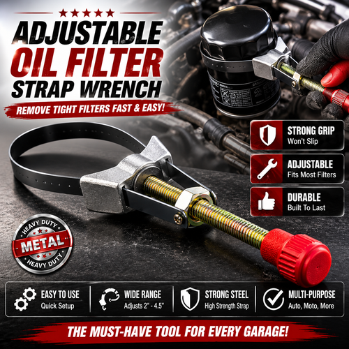 ✨NEW Auto Car Diameter Adjustable Oil Filter Removal Strap Wrench Tool,Car Oil Filter Wrench.