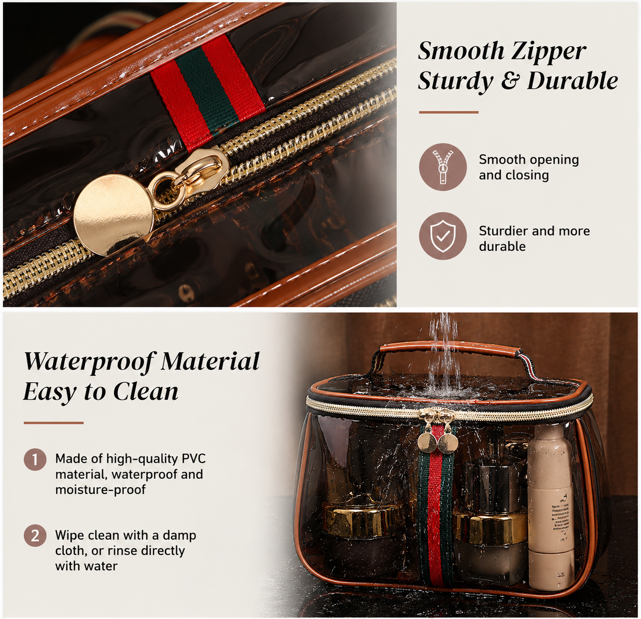 🔥💕Hot sale 49% OFF💖 3PCS New Retro Vintage Vanity Bag, Large Capacity Makeup Organizer for Women