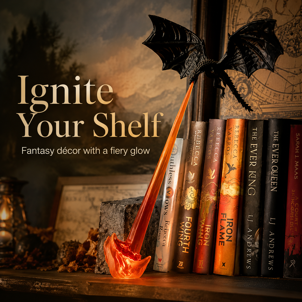 ✨Fire-Breathing Dragon Bookends（Bright style）