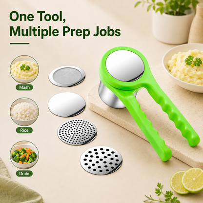 ✨Ergonomic Twist-Action Hand Manual Helix Potato Ricer Masher