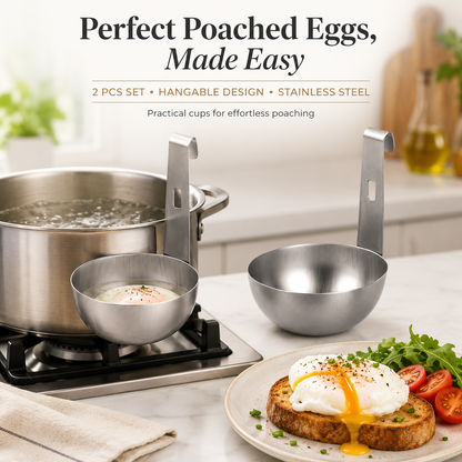 🔥2Pcs Stainless Hangable Eggs Poacher