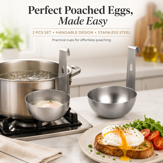 🔥2Pcs Stainless Hangable Eggs Poacher