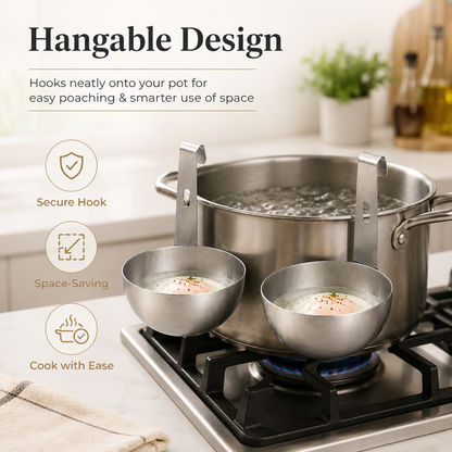 🔥2Pcs Stainless Hangable Eggs Poacher