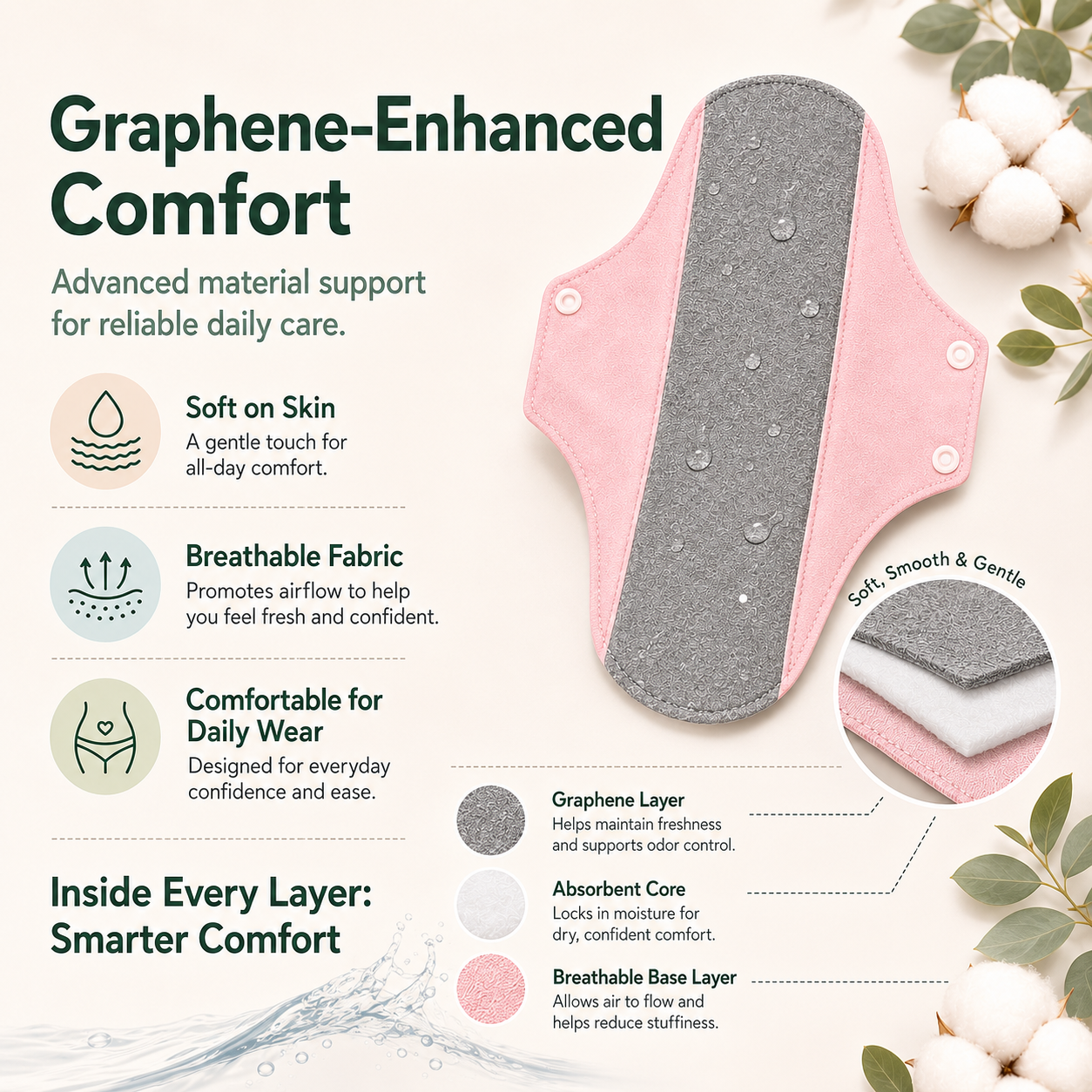 🔥Reusable Washable Cloth Menstrual Pads,Heavy Duty Incontinence Pads