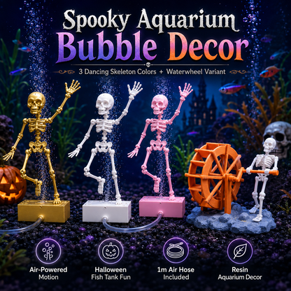 🔥Dancing Skeleton Bubble Aquarium Ornament