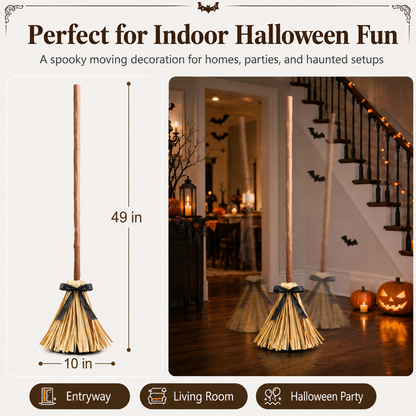 🔥Dancing Witch Broom Touch Activated Halloween Decorations