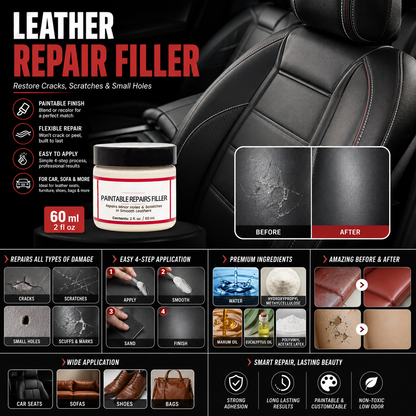 ✨Paintable Leather Repair Filler