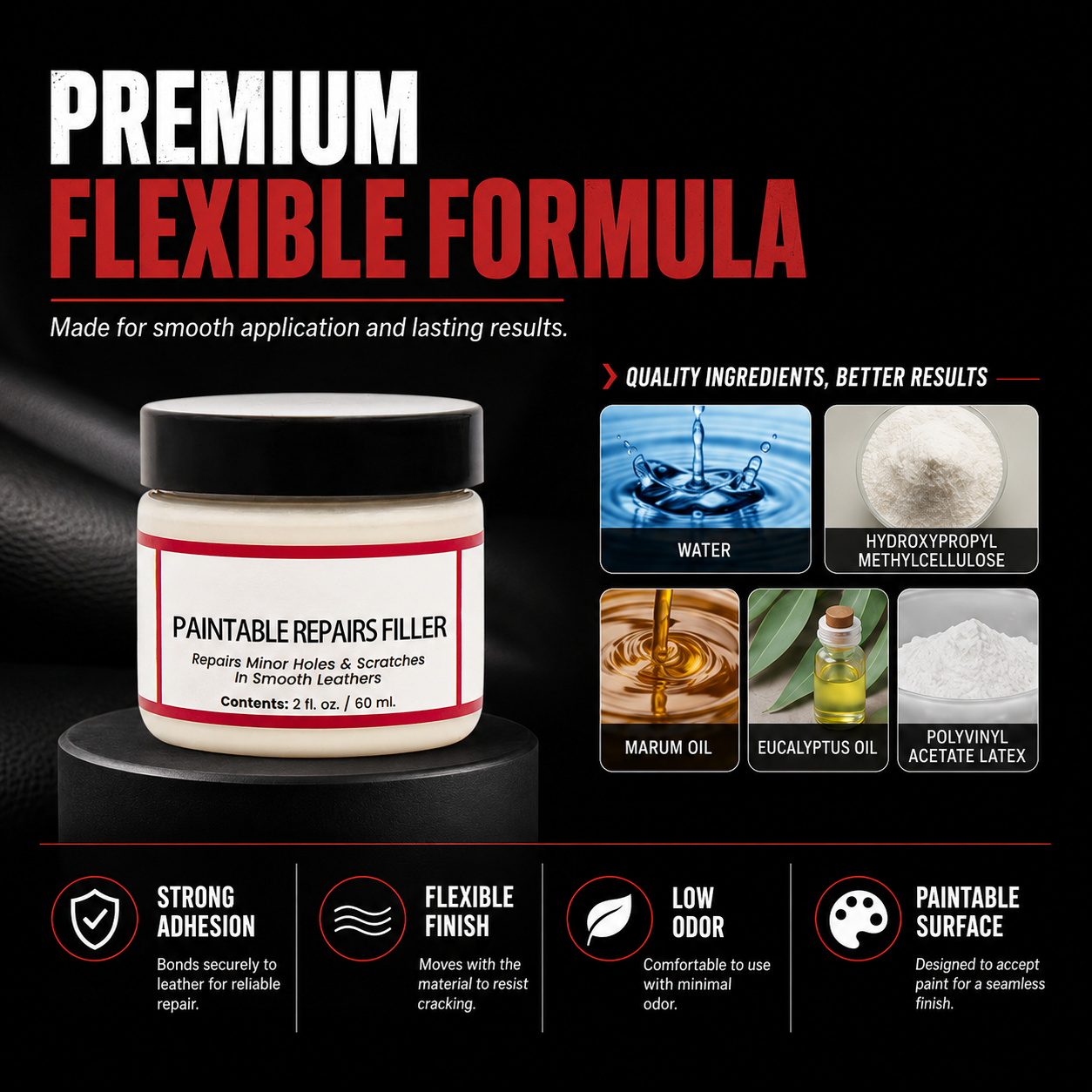 ✨Paintable Leather Repair Filler