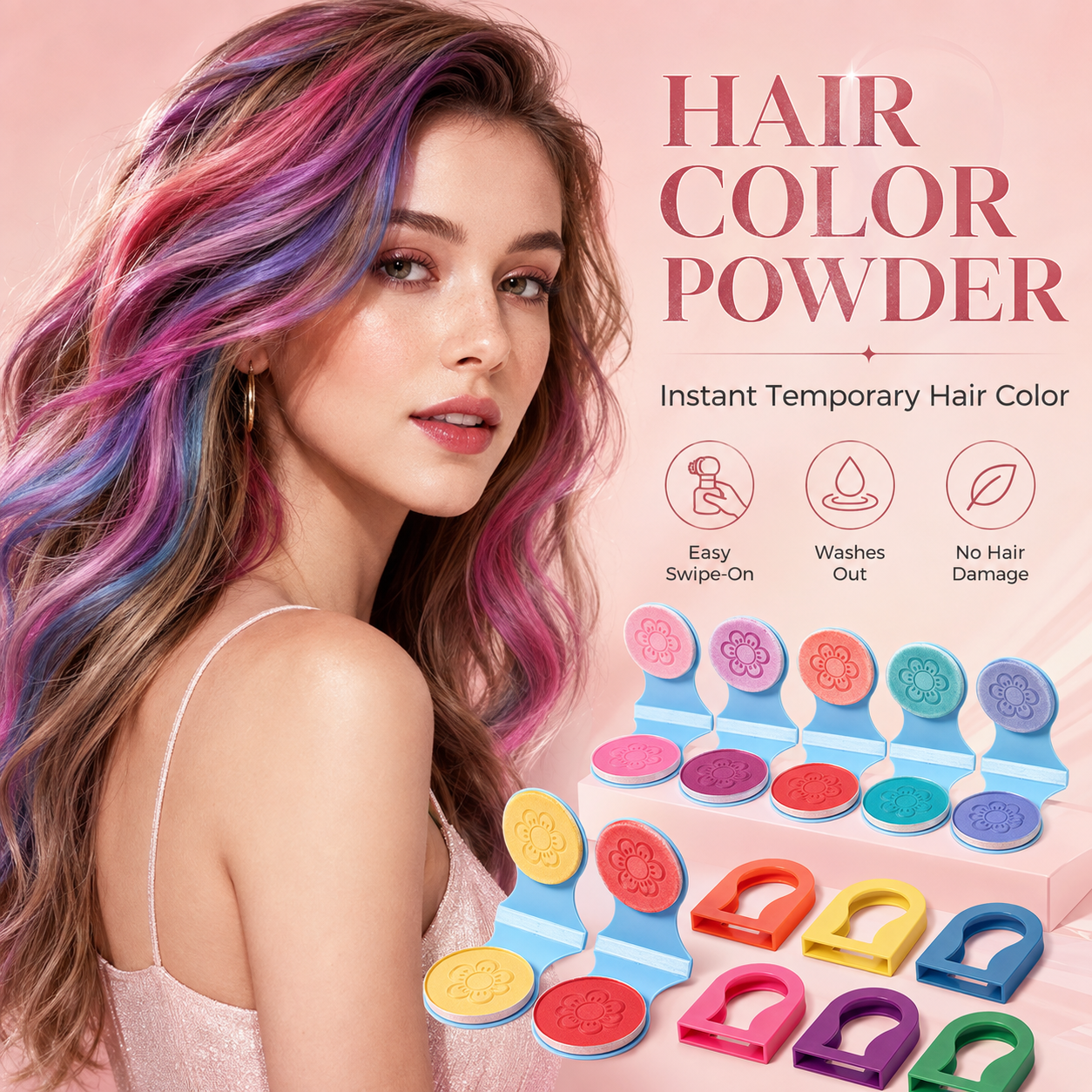 ✨12 Pcs Temporary Hair Chalk Kit
