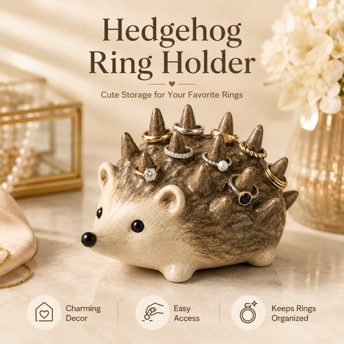 🔥Handmade Hedgehog Ring Holder