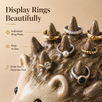 🔥Handmade Hedgehog Ring Holder