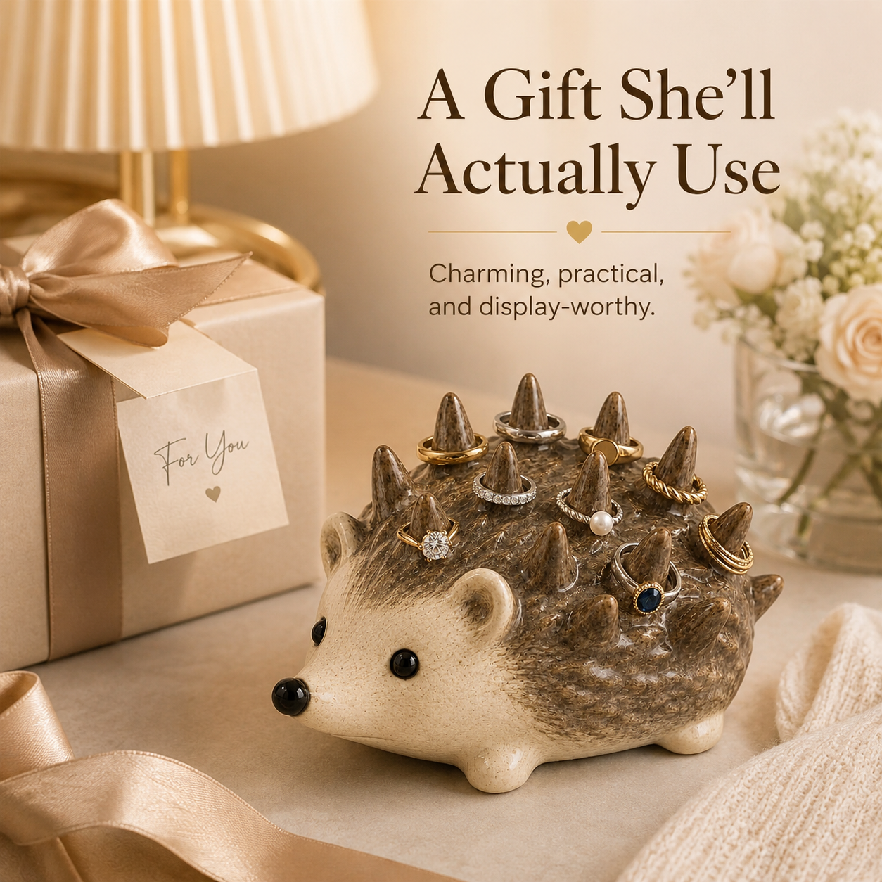 🔥Handmade Hedgehog Ring Holder