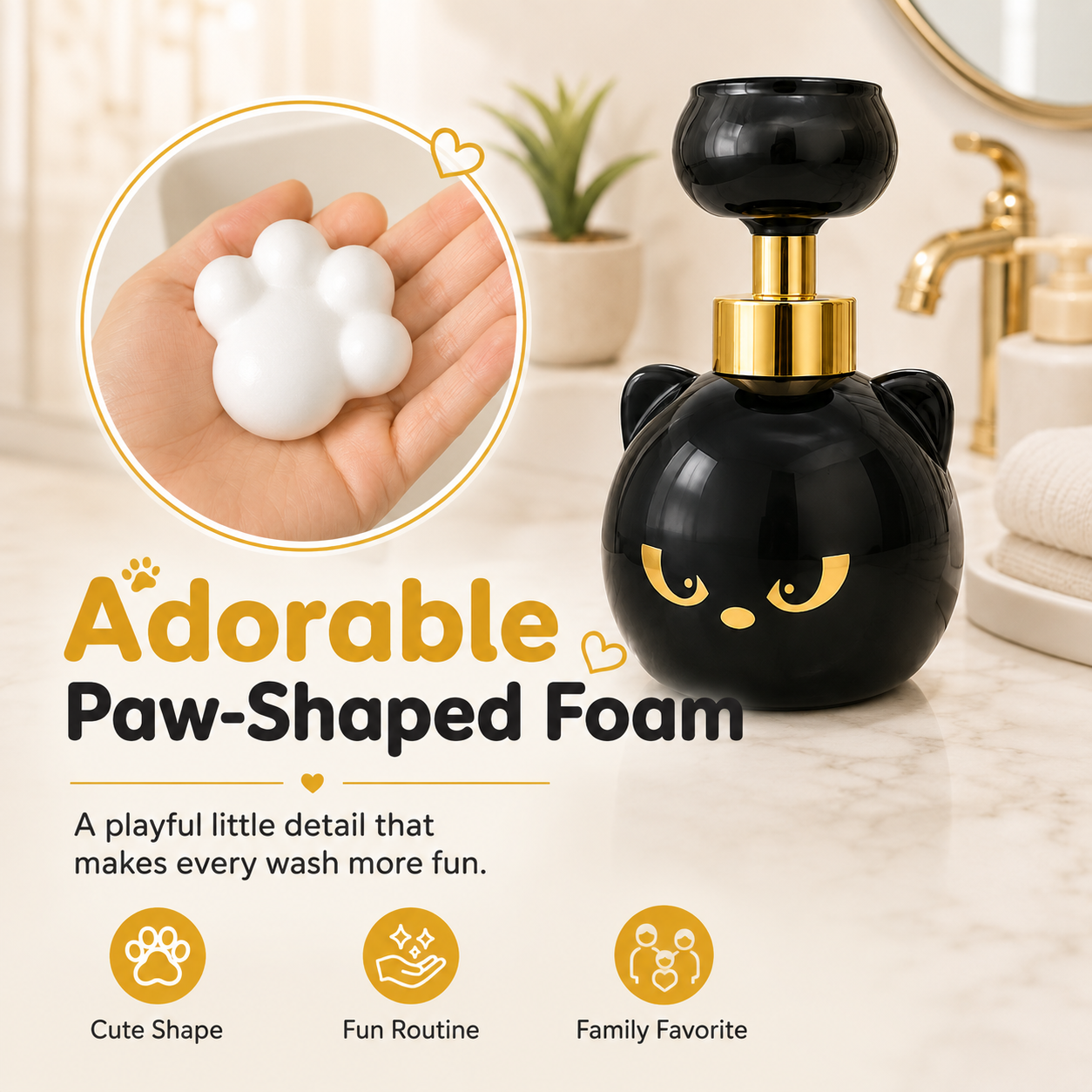 ✨Cat Paw Foam Soap Dispenser
