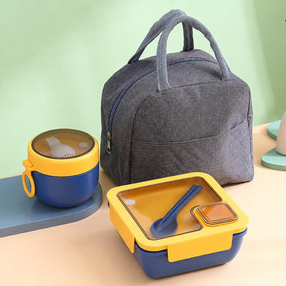🔥Portable Compartmentalized Lunch Box Set - Microwave Safe