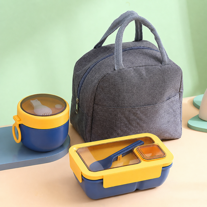 🔥Portable Compartmentalized Lunch Box Set - Microwave Safe