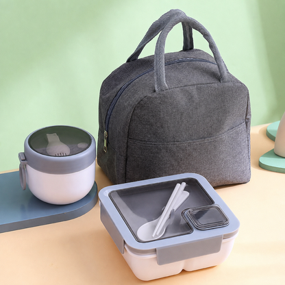 🔥Portable Compartmentalized Lunch Box Set - Microwave Safe