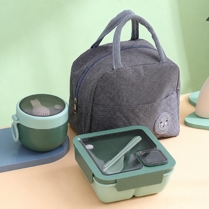 🔥Portable Compartmentalized Lunch Box Set - Microwave Safe