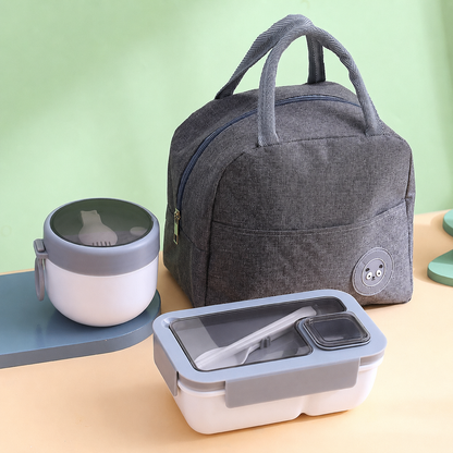 🔥Portable Compartmentalized Lunch Box Set - Microwave Safe