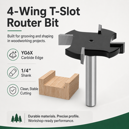 ✨2 Pcs 4-Wing T-Slot Cutter🛠️