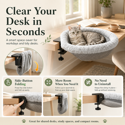 ✨Durable Ergonomic Cat Desk Bed 🐱