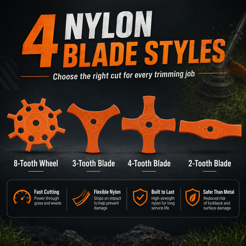 ✨4-Style Trimmer Nylon Blade🛠️Upgrade Once. Trim Smarter.