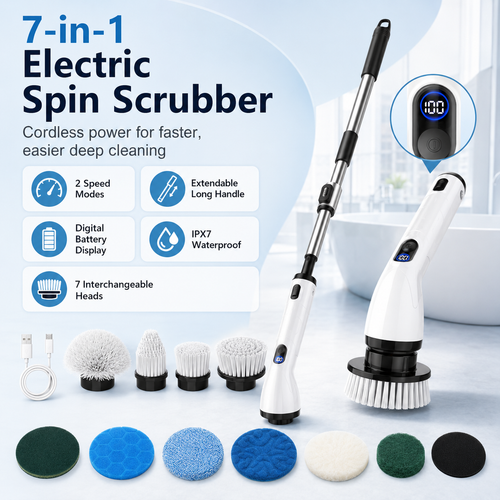 ✨7-in-1 Electric Spin Scrubber