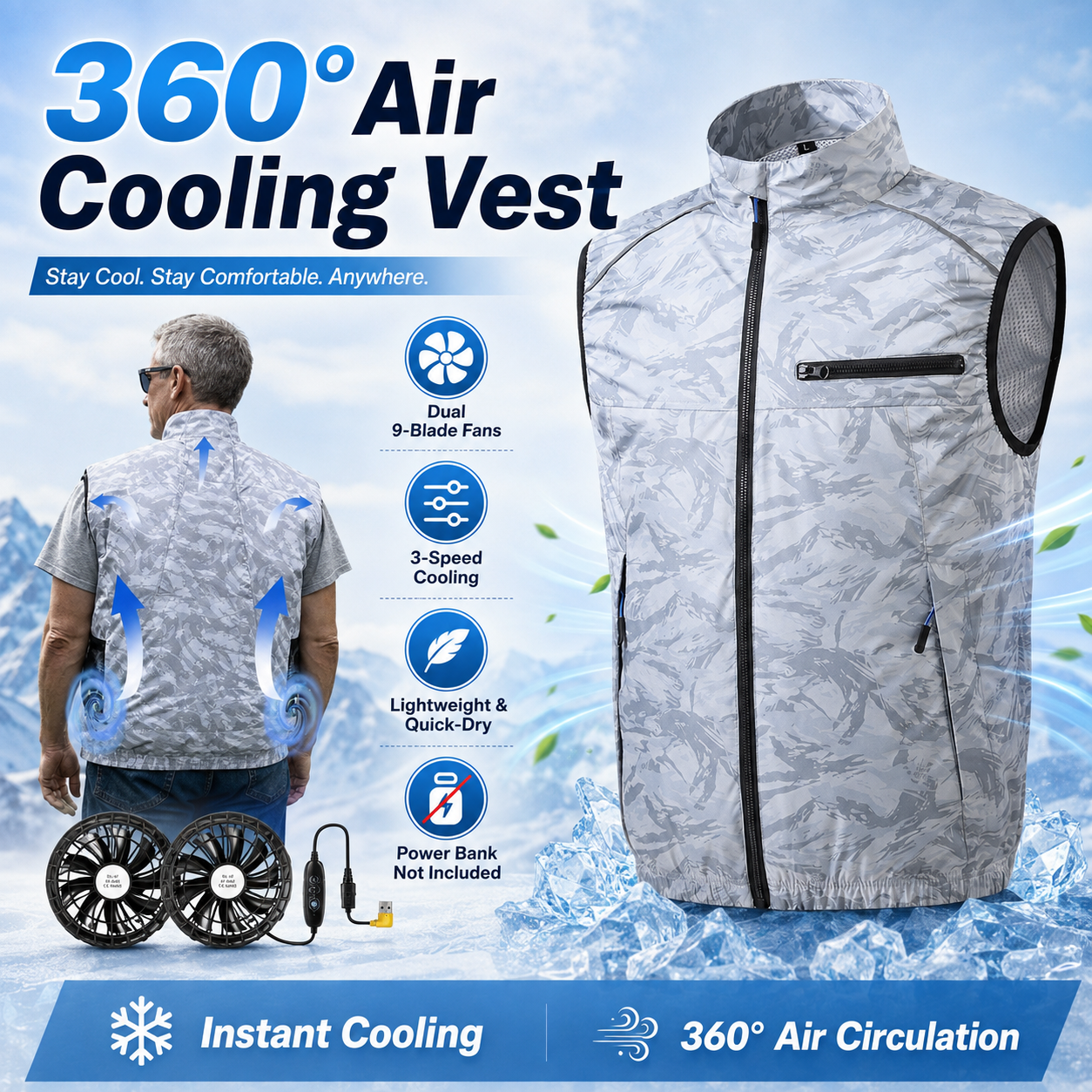 🔥Cooling Vest for Men and Women with Air Conditioning Fans