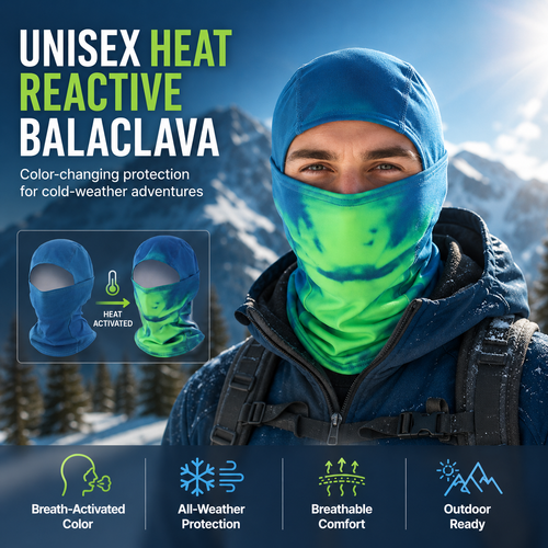 🔥Unisex Heat Reactive Balaclava,Temperature Sensitive Color Changing Mask