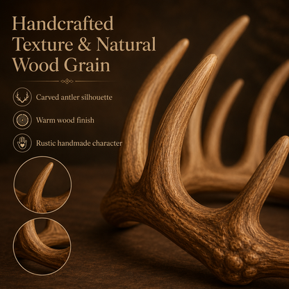 🔥Handcrafted Wooden Deer Antler Crown