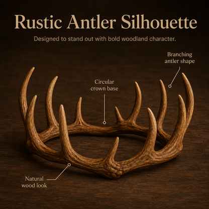 🔥Handcrafted Wooden Deer Antler Crown