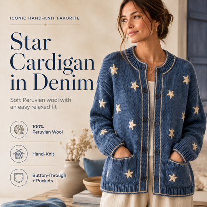 ✨Handmade yarn star-shaped cardigan