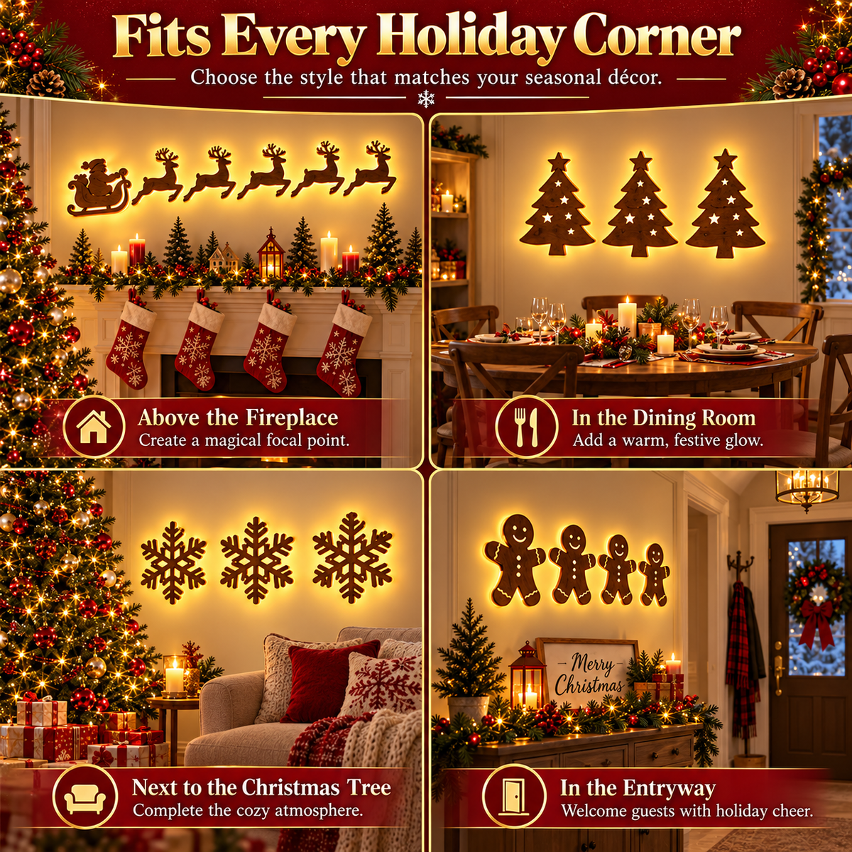 ✨Christmas Early Sales🎅Christmas Glow Wall Silhouette Lights