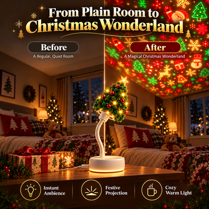 ✨Christmas tree-shaped projection light