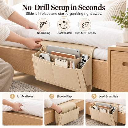 ✨Felt Bedside Organizer