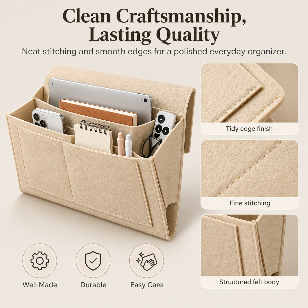✨Felt Bedside Organizer