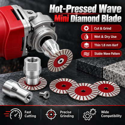 ✨40mm Corrugated Diamond Saw Blade & Angle Grinder Arbor (Imperial/US Thread)