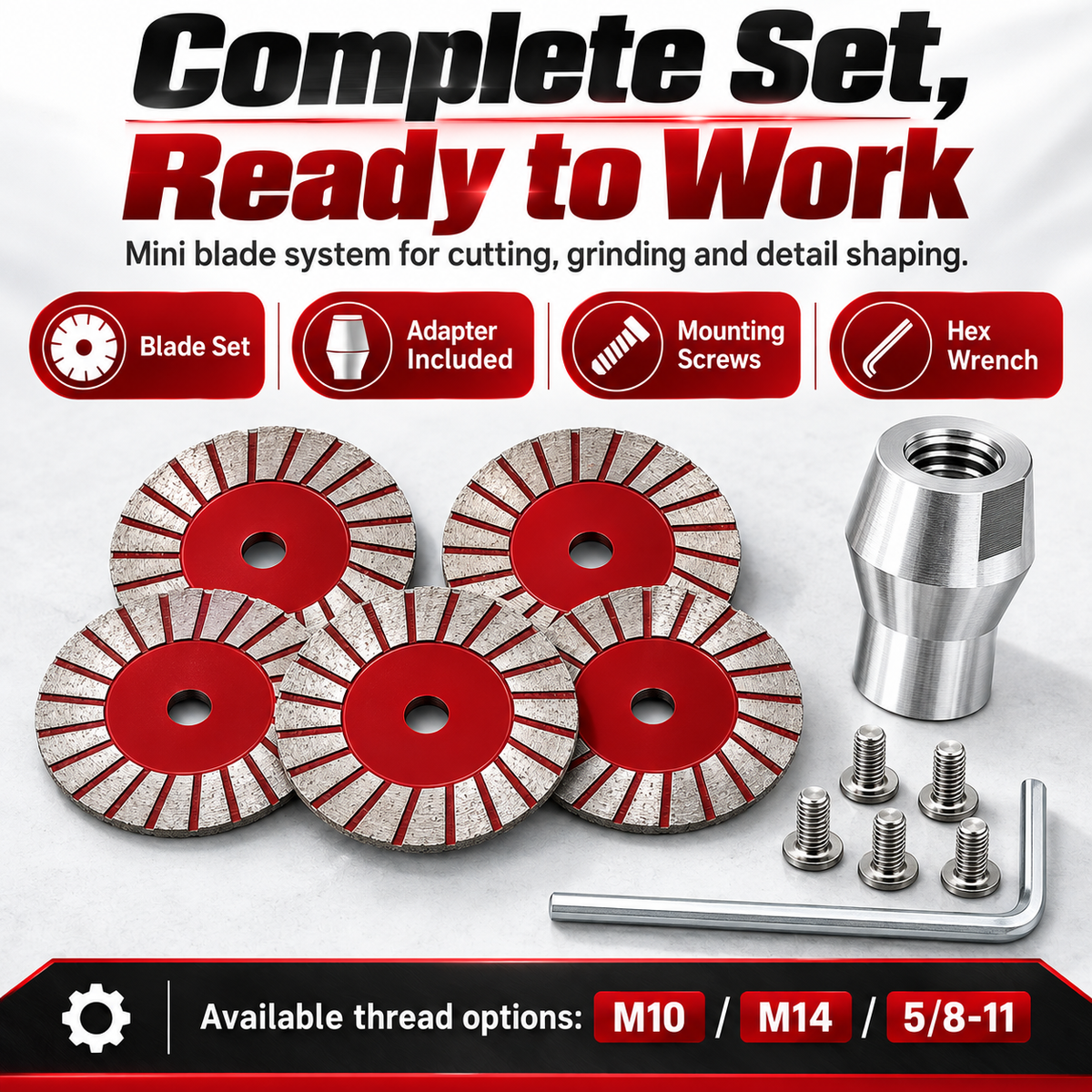 ✨40mm Corrugated Diamond Saw Blade & Angle Grinder Arbor (Imperial/US Thread)