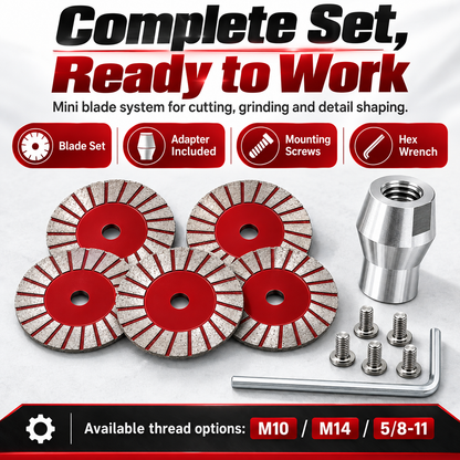 ✨40mm Corrugated Diamond Saw Blade & Angle Grinder Arbor (Imperial/US Thread)