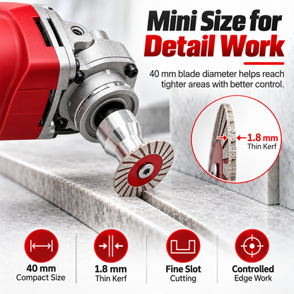 ✨40mm Corrugated Diamond Saw Blade & Angle Grinder Arbor (Imperial/US Thread)