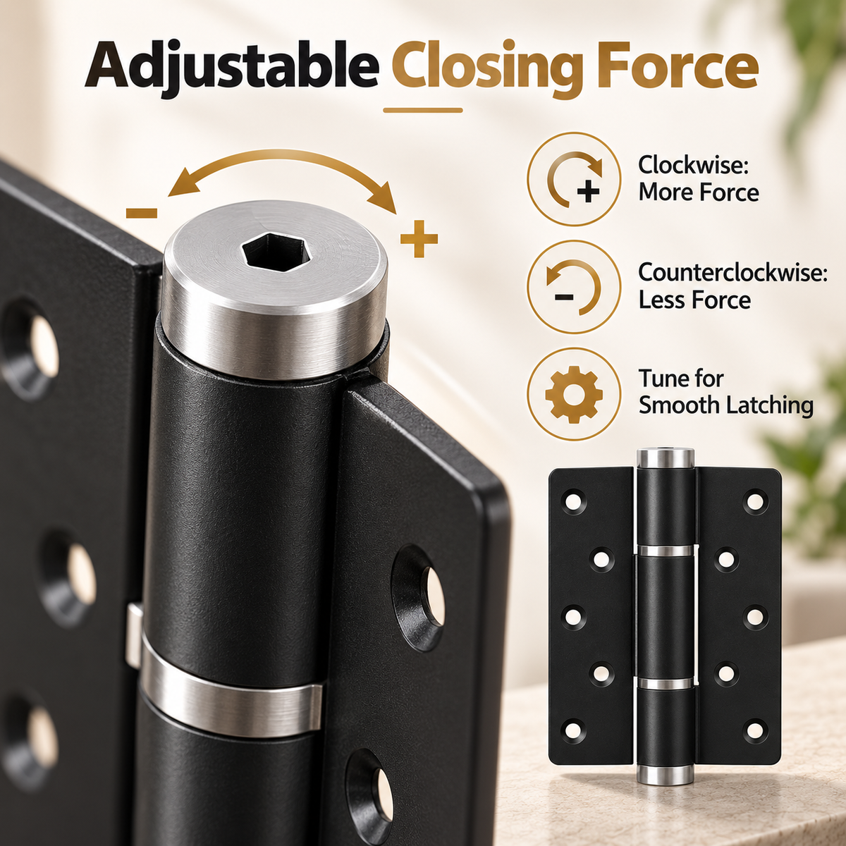 ✨Hydraulic Self-Closing Hinge / Adjustable Soft-Close Door Hinge