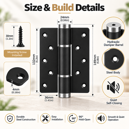 ✨Hydraulic Self-Closing Hinge / Adjustable Soft-Close Door Hinge