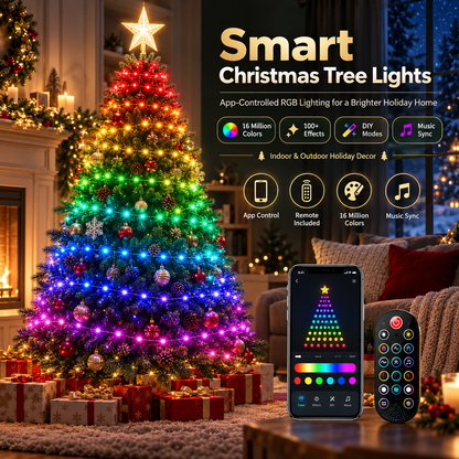 ✨Smart APP & Remote RGB Christmas Tree Lights🎄