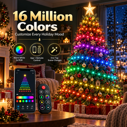 ✨Smart APP & Remote RGB Christmas Tree Lights🎄