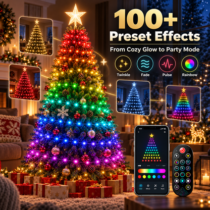 ✨Smart APP & Remote RGB Christmas Tree Lights🎄
