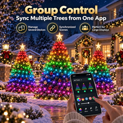 ✨Smart APP & Remote RGB Christmas Tree Lights🎄