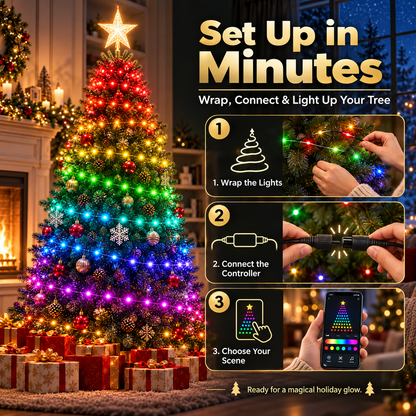 ✨Smart APP & Remote RGB Christmas Tree Lights🎄