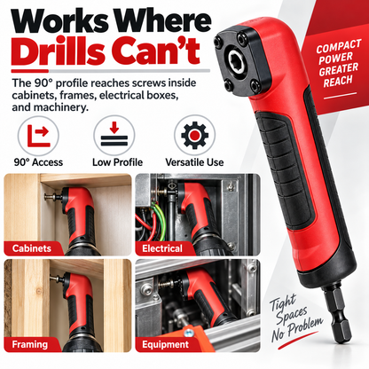 ✨Right Angle Drill Adapter, 90 Degree Corner Device Attachment🛠️
