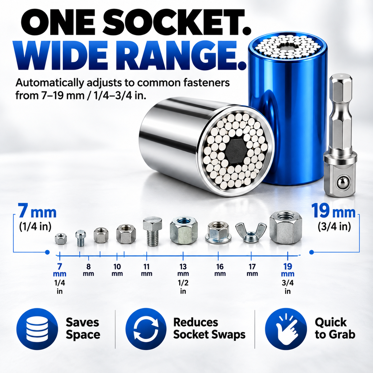 ✨7–19MM UNIVERSAL SOCKET🛠️