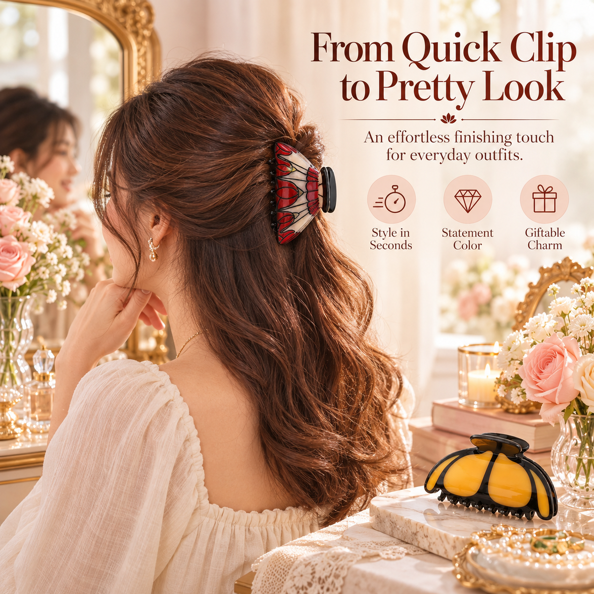 ✨4 Pcs Vintage-Inspired Hair Accessory