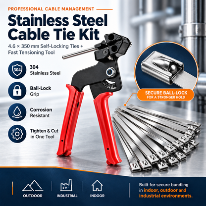 ✨304 Stainless Steel Cable Tie Kit + Tensioning Tool🛠️